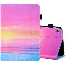 Load image into Gallery viewer, Sewing Thread Horizontal Painted Flat Leather Case with Pen Cover &amp; Anti Skid Strip &amp; Card Slot &amp; Holder &amp; Sleep / Wake-up Function, For Lenovo Tab FHD M10 Plus X606F