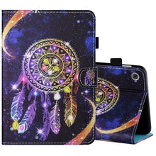 Load image into Gallery viewer, Sewing Thread Horizontal Painted Flat Leather Case with Pen Cover &amp; Anti Skid Strip &amp; Card Slot &amp; Holder &amp; Sleep / Wake-up Function, For Lenovo Tab FHD M10 Plus X606F