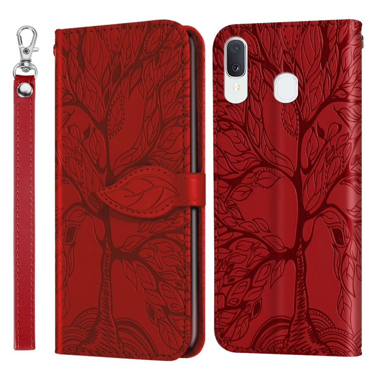 Life of Tree Embossing Pattern Horizontal Flip Leather Case with Holder & Card Slot & Wallet & Photo Frame & Lanyard, For Samsung Galaxy A8s, For Samsung Galaxy A10s, For Samsung Galaxy A20 / A30, For Samsung Galaxy A20e, For Samsung Galaxy A20s       ...