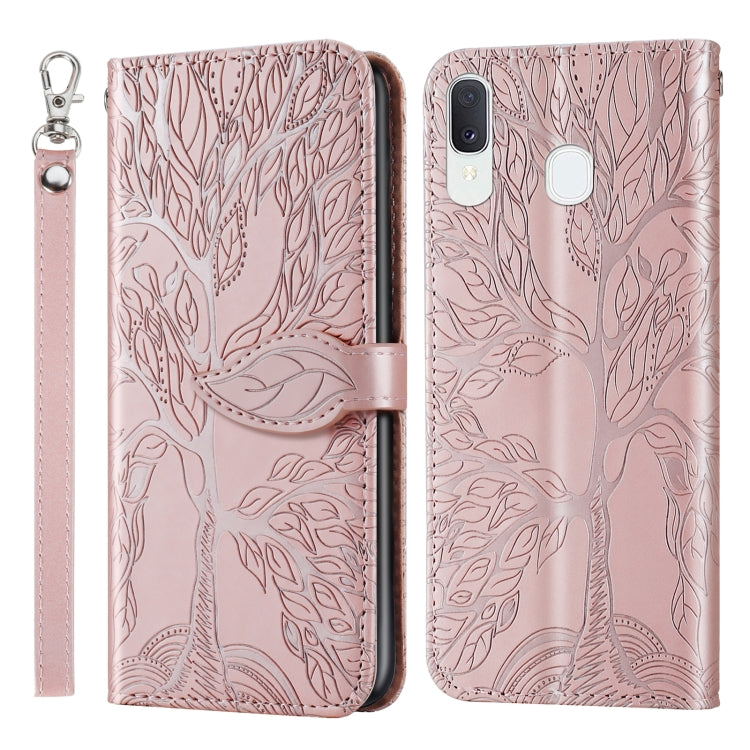 Life of Tree Embossing Pattern Horizontal Flip Leather Case with Holder & Card Slot & Wallet & Photo Frame & Lanyard, For Samsung Galaxy A8s, For Samsung Galaxy A10s, For Samsung Galaxy A20 / A30, For Samsung Galaxy A20e, For Samsung Galaxy A20s       ...