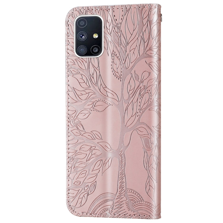 Life of Tree Embossing Pattern Horizontal Flip Leather Case with Holder & Card Slot & Wallet & Photo Frame & Lanyard, For Samsung Galaxy M40s, For Samsung Galaxy A70, For Samsung Galaxy A71, For Samsung Galaxy M51 (Side Fingerprint)                    ...