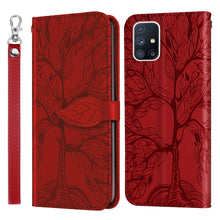 Load image into Gallery viewer, Life of Tree Embossing Pattern Horizontal Flip Leather Case with Holder &amp; Card Slot &amp; Wallet &amp; Photo Frame &amp; Lanyard, For Samsung Galaxy M40s, For Samsung Galaxy A70, For Samsung Galaxy A71, For Samsung Galaxy M51 (Side Fingerprint)                    ...