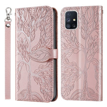 Load image into Gallery viewer, Life of Tree Embossing Pattern Horizontal Flip Leather Case with Holder &amp; Card Slot &amp; Wallet &amp; Photo Frame &amp; Lanyard, For Samsung Galaxy M40s, For Samsung Galaxy A70, For Samsung Galaxy A71, For Samsung Galaxy M51 (Side Fingerprint)                    ...