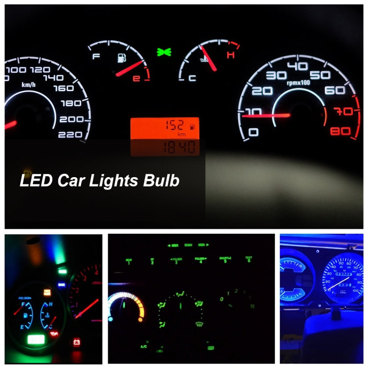 30 PCS T5 1LED SMD-5050 Car Modification LED Indicator Light Green Light, A3895