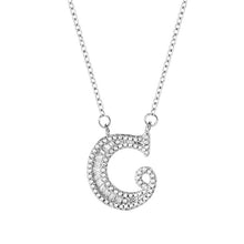 Load image into Gallery viewer, Women Fashion S925 Sterling Silver English Alphabet Pendant Necklace, A, B, C, D, E, F, G, H, I, J, K, L, M, N, O, P, Q, R, S, T, U, V, W, X, Y, Z