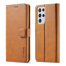 Load image into Gallery viewer, LC.IMEEKE Calf Texture Horizontal Flip Leather Case with Holder &amp; Card Slots &amp; Wallet, For Samsung Galaxy A42 5G, For Samsung Galaxy S21 5G, For Samsung Galaxy S21+ 5G, For Samsung Galaxy S21 Ultra 5G, For Xiaomi Mi 10 5G / Mi 10T Pro 5G               ...