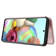 Load image into Gallery viewer, Carbon Fiber Texture Magnetic Horizontal Flip TPU + PC + PU Leather Case with Card Slot, For Samsung Galaxy A72 5G, For Samsung Galaxy A52 5G, For OPPO Reno5 Pro 5G, For Cubot X30