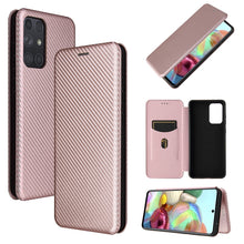 Load image into Gallery viewer, Carbon Fiber Texture Magnetic Horizontal Flip TPU + PC + PU Leather Case with Card Slot, For Samsung Galaxy A72 5G, For Samsung Galaxy A52 5G, For OPPO Reno5 Pro 5G, For Cubot X30