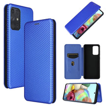 Load image into Gallery viewer, Carbon Fiber Texture Magnetic Horizontal Flip TPU + PC + PU Leather Case with Card Slot, For Samsung Galaxy A72 5G, For Samsung Galaxy A52 5G, For OPPO Reno5 Pro 5G, For Cubot X30
