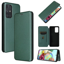 Load image into Gallery viewer, Carbon Fiber Texture Magnetic Horizontal Flip TPU + PC + PU Leather Case with Card Slot, For Samsung Galaxy A72 5G, For Samsung Galaxy A52 5G, For OPPO Reno5 Pro 5G, For Cubot X30