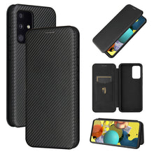 Load image into Gallery viewer, Carbon Fiber Texture Magnetic Horizontal Flip TPU + PC + PU Leather Case with Card Slot, For Samsung Galaxy A72 5G, For Samsung Galaxy A52 5G, For OPPO Reno5 Pro 5G, For Cubot X30