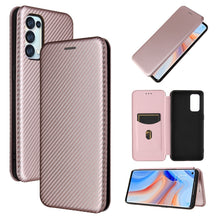 Load image into Gallery viewer, Carbon Fiber Texture Magnetic Horizontal Flip TPU + PC + PU Leather Case with Card Slot, For Samsung Galaxy A72 5G, For Samsung Galaxy A52 5G, For OPPO Reno5 Pro 5G, For Cubot X30