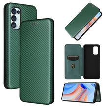 Load image into Gallery viewer, Carbon Fiber Texture Magnetic Horizontal Flip TPU + PC + PU Leather Case with Card Slot, For Samsung Galaxy A72 5G, For Samsung Galaxy A52 5G, For OPPO Reno5 Pro 5G, For Cubot X30