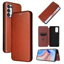 Load image into Gallery viewer, Carbon Fiber Texture Magnetic Horizontal Flip TPU + PC + PU Leather Case with Card Slot, For Samsung Galaxy A72 5G, For Samsung Galaxy A52 5G, For OPPO Reno5 Pro 5G, For Cubot X30