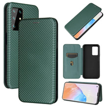 Load image into Gallery viewer, Carbon Fiber Texture Magnetic Horizontal Flip TPU + PC + PU Leather Case with Card Slot, For Samsung Galaxy A72 5G, For Samsung Galaxy A52 5G, For OPPO Reno5 Pro 5G, For Cubot X30