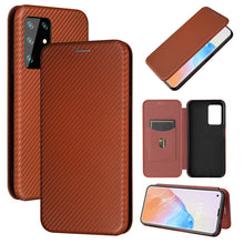 Load image into Gallery viewer, Carbon Fiber Texture Magnetic Horizontal Flip TPU + PC + PU Leather Case with Card Slot, For Samsung Galaxy A72 5G, For Samsung Galaxy A52 5G, For OPPO Reno5 Pro 5G, For Cubot X30