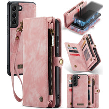 Load image into Gallery viewer, CaseMe Detachable Multifunctional Horizontal Flip Leather Case, with Card Slot &amp; Holder &amp; Zipper Wallet &amp; Photo Frame, For Samsung Galaxy S21 5G, For Samsung Galaxy S21+ 5G, For Samsung Galaxy S21 Ultra 5G