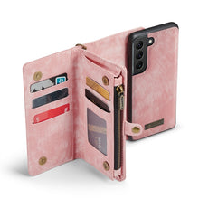 Load image into Gallery viewer, CaseMe Detachable Multifunctional Horizontal Flip Leather Case, with Card Slot &amp; Holder &amp; Zipper Wallet &amp; Photo Frame, For Samsung Galaxy S21+ 5G, For Samsung Galaxy S21 5G, For Samsung Galaxy S21 Ultra 5G