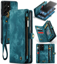 Load image into Gallery viewer, CaseMe Detachable Multifunctional Horizontal Flip Leather Case, with Card Slot &amp; Holder &amp; Zipper Wallet &amp; Photo Frame, For Samsung Galaxy S21 5G, For Samsung Galaxy S21+ 5G, For Samsung Galaxy S21 Ultra 5G
