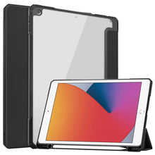 Load image into Gallery viewer, Transparent Acrylic + TPU Back Cover Horizontal Flip Leather Case with 3-folding Holder &amp; Pen Holder &amp; Sleep / Wake-up Function, For iPad 10.2 2021 / 2020 / 2019