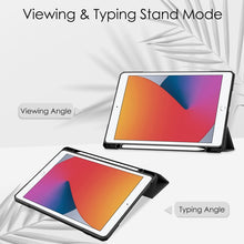 Load image into Gallery viewer, Transparent Acrylic + TPU Back Cover Horizontal Flip Leather Case with 3-folding Holder &amp; Pen Holder &amp; Sleep / Wake-up Function, For iPad 10.2 2021 / 2020 / 2019