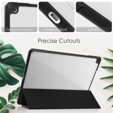 Load image into Gallery viewer, Transparent Acrylic + TPU Back Cover Horizontal Flip Leather Case with 3-folding Holder &amp; Pen Holder &amp; Sleep / Wake-up Function, For iPad 10.2 2021 / 2020 / 2019