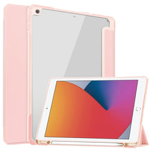 Load image into Gallery viewer, Transparent Acrylic + TPU Back Cover Horizontal Flip Leather Case with 3-folding Holder &amp; Pen Holder &amp; Sleep / Wake-up Function, For iPad 10.2 2021 / 2020 / 2019
