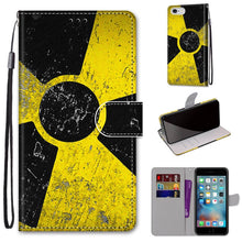 Load image into Gallery viewer, Coloured Drawing Cross Texture Horizontal Flip PU Leather Case with Holder &amp; Card Slots &amp; Wallet &amp; Lanyard, For iPhone 6 / 6s, For iPhone SE 2022 / SE 2020 / 8 / 7