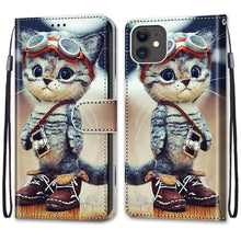 Load image into Gallery viewer, Coloured Drawing Cross Texture Horizontal Flip PU Leather Case with Holder &amp; Card Slots &amp; Wallet &amp; Lanyard, For iPhone 11, For iPhone 11 Pro