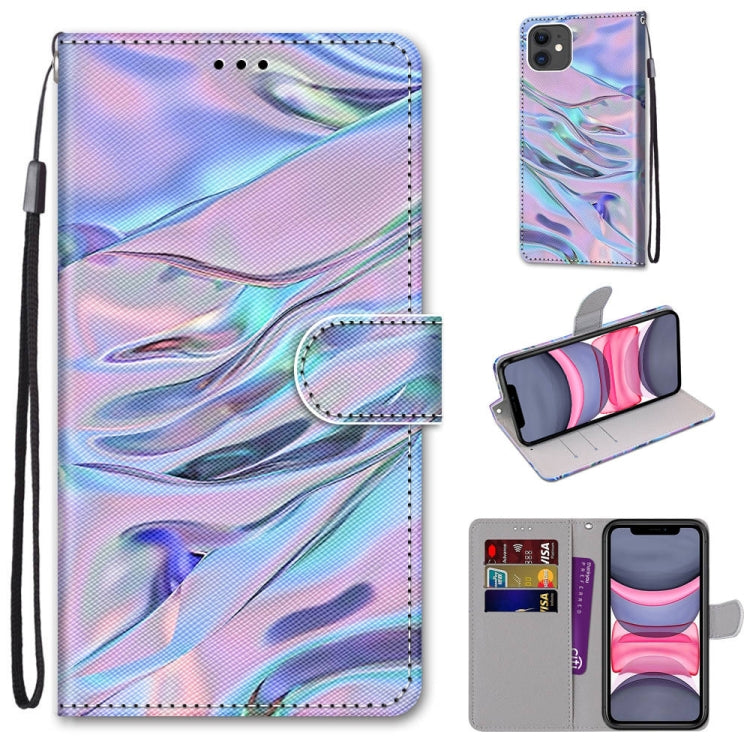 Coloured Drawing Cross Texture Horizontal Flip PU Leather Case with Holder & Card Slots & Wallet & Lanyard, For iPhone 11, For iPhone 11 Pro