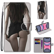 Load image into Gallery viewer, Coloured Drawing Cross Texture Horizontal Flip PU Leather Case with Holder &amp; Card Slots &amp; Wallet &amp; Lanyard, For iPhone 11, For iPhone 11 Pro