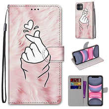Load image into Gallery viewer, Coloured Drawing Cross Texture Horizontal Flip PU Leather Case with Holder &amp; Card Slots &amp; Wallet &amp; Lanyard, For iPhone 11, For iPhone 11 Pro