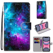 Load image into Gallery viewer, Coloured Drawing Cross Texture Horizontal Flip PU Leather Case with Holder &amp; Card Slots &amp; Wallet &amp; Lanyard, For iPhone 11, For iPhone 11 Pro