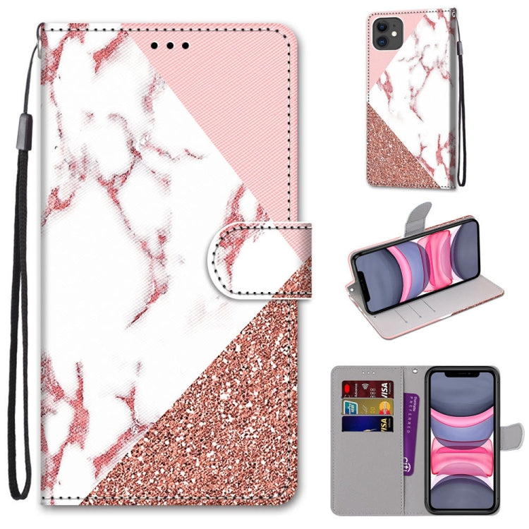 Coloured Drawing Cross Texture Horizontal Flip PU Leather Case with Holder & Card Slots & Wallet & Lanyard, For iPhone 11, For iPhone 11 Pro