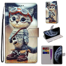 Load image into Gallery viewer, Coloured Drawing Cross Texture Horizontal Flip PU Leather Case with Holder &amp; Card Slots &amp; Wallet &amp; Lanyard, For iPhone 11, For iPhone 11 Pro