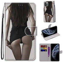 Load image into Gallery viewer, Coloured Drawing Cross Texture Horizontal Flip PU Leather Case with Holder &amp; Card Slots &amp; Wallet &amp; Lanyard, For iPhone 11, For iPhone 11 Pro