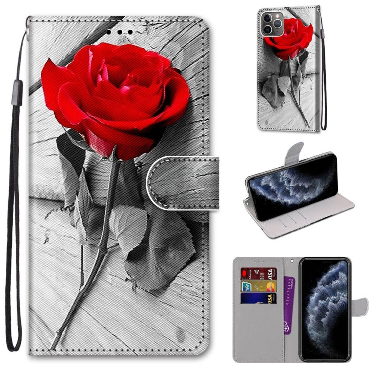 Coloured Drawing Cross Texture Horizontal Flip PU Leather Case with Holder & Card Slots & Wallet & Lanyard, For iPhone 11, For iPhone 11 Pro