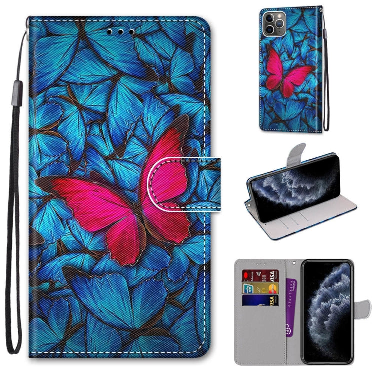 Coloured Drawing Cross Texture Horizontal Flip PU Leather Case with Holder & Card Slots & Wallet & Lanyard, For iPhone 11, For iPhone 11 Pro