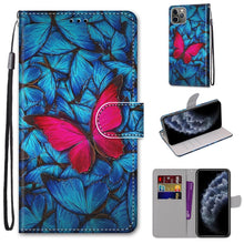 Load image into Gallery viewer, Coloured Drawing Cross Texture Horizontal Flip PU Leather Case with Holder &amp; Card Slots &amp; Wallet &amp; Lanyard, For iPhone 11, For iPhone 11 Pro