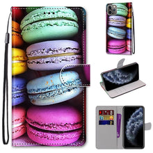 Load image into Gallery viewer, Coloured Drawing Cross Texture Horizontal Flip PU Leather Case with Holder &amp; Card Slots &amp; Wallet &amp; Lanyard, For iPhone 11, For iPhone 11 Pro