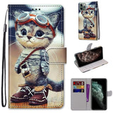 Coloured Drawing Cross Texture Horizontal Flip PU Leather Case with Holder & Card Slots & Wallet & Lanyard, For iPhone 11 Pro Max, For iPhone 12 mini
