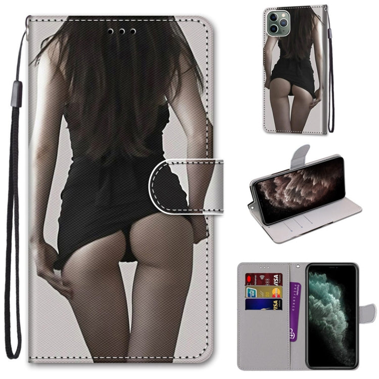 Coloured Drawing Cross Texture Horizontal Flip PU Leather Case with Holder & Card Slots & Wallet & Lanyard, For iPhone 11 Pro Max, For iPhone 12 mini