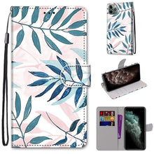 Load image into Gallery viewer, Coloured Drawing Cross Texture Horizontal Flip PU Leather Case with Holder &amp; Card Slots &amp; Wallet &amp; Lanyard, For iPhone 11 Pro Max, For iPhone 12 mini