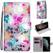 Load image into Gallery viewer, Coloured Drawing Cross Texture Horizontal Flip PU Leather Case with Holder &amp; Card Slots &amp; Wallet &amp; Lanyard, For iPhone 11 Pro Max, For iPhone 12 mini