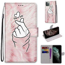 Load image into Gallery viewer, Coloured Drawing Cross Texture Horizontal Flip PU Leather Case with Holder &amp; Card Slots &amp; Wallet &amp; Lanyard, For iPhone 11 Pro Max, For iPhone 12 mini