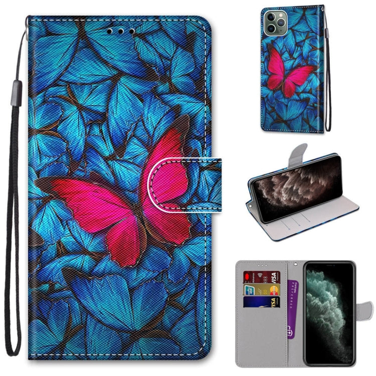 Coloured Drawing Cross Texture Horizontal Flip PU Leather Case with Holder & Card Slots & Wallet & Lanyard, For iPhone 11 Pro Max, For iPhone 12 mini