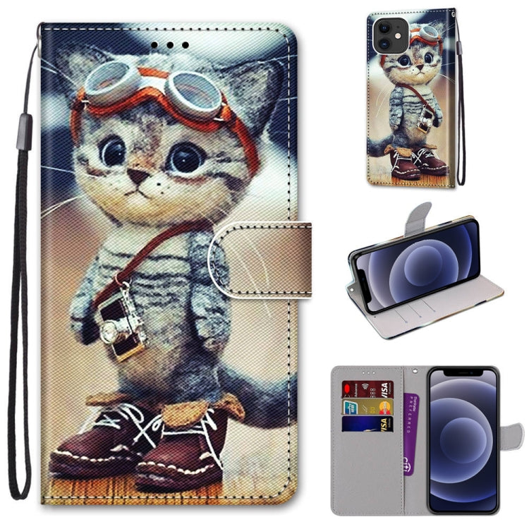 Coloured Drawing Cross Texture Horizontal Flip PU Leather Case with Holder & Card Slots & Wallet & Lanyard, For iPhone 11 Pro Max, For iPhone 12 mini