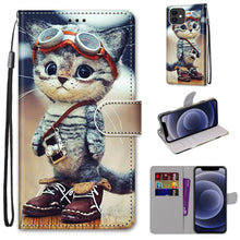 Load image into Gallery viewer, Coloured Drawing Cross Texture Horizontal Flip PU Leather Case with Holder &amp; Card Slots &amp; Wallet &amp; Lanyard, For iPhone 11 Pro Max, For iPhone 12 mini