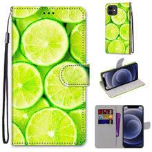 Load image into Gallery viewer, Coloured Drawing Cross Texture Horizontal Flip PU Leather Case with Holder &amp; Card Slots &amp; Wallet &amp; Lanyard, For iPhone 11 Pro Max, For iPhone 12 mini