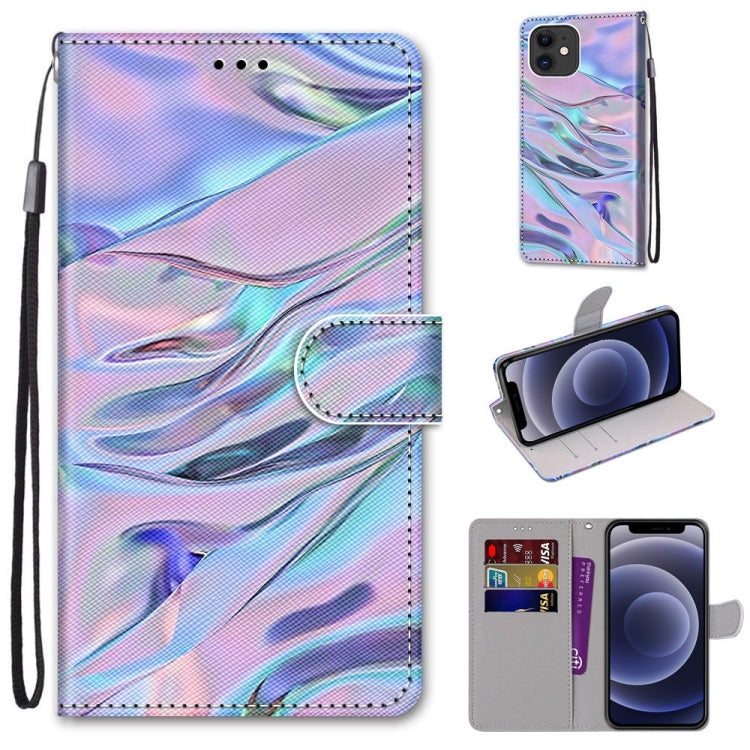 Coloured Drawing Cross Texture Horizontal Flip PU Leather Case with Holder & Card Slots & Wallet & Lanyard, For iPhone 11 Pro Max, For iPhone 12 mini